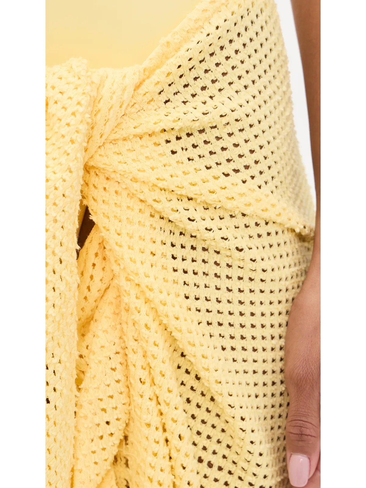 SIMKHAI カテリーナ ニット ラップ ミディ スカート Buttercream M - 画像6