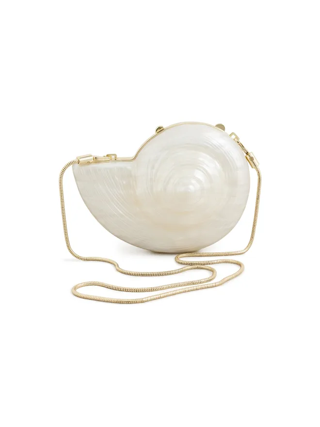 SIMKHAI SIMKHAI マリオン アクリルシェル クラッチバッグ パール ワンサイズの商品画像