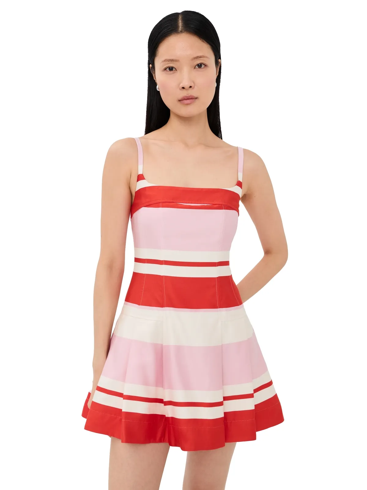 SIMKHAI Nelly ビスチェミニドレス Tulip Stripe - 画像1