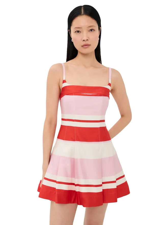 SIMKHAI SIMKHAI Nelly ビスチェミニドレス Tulip Stripeの商品画像