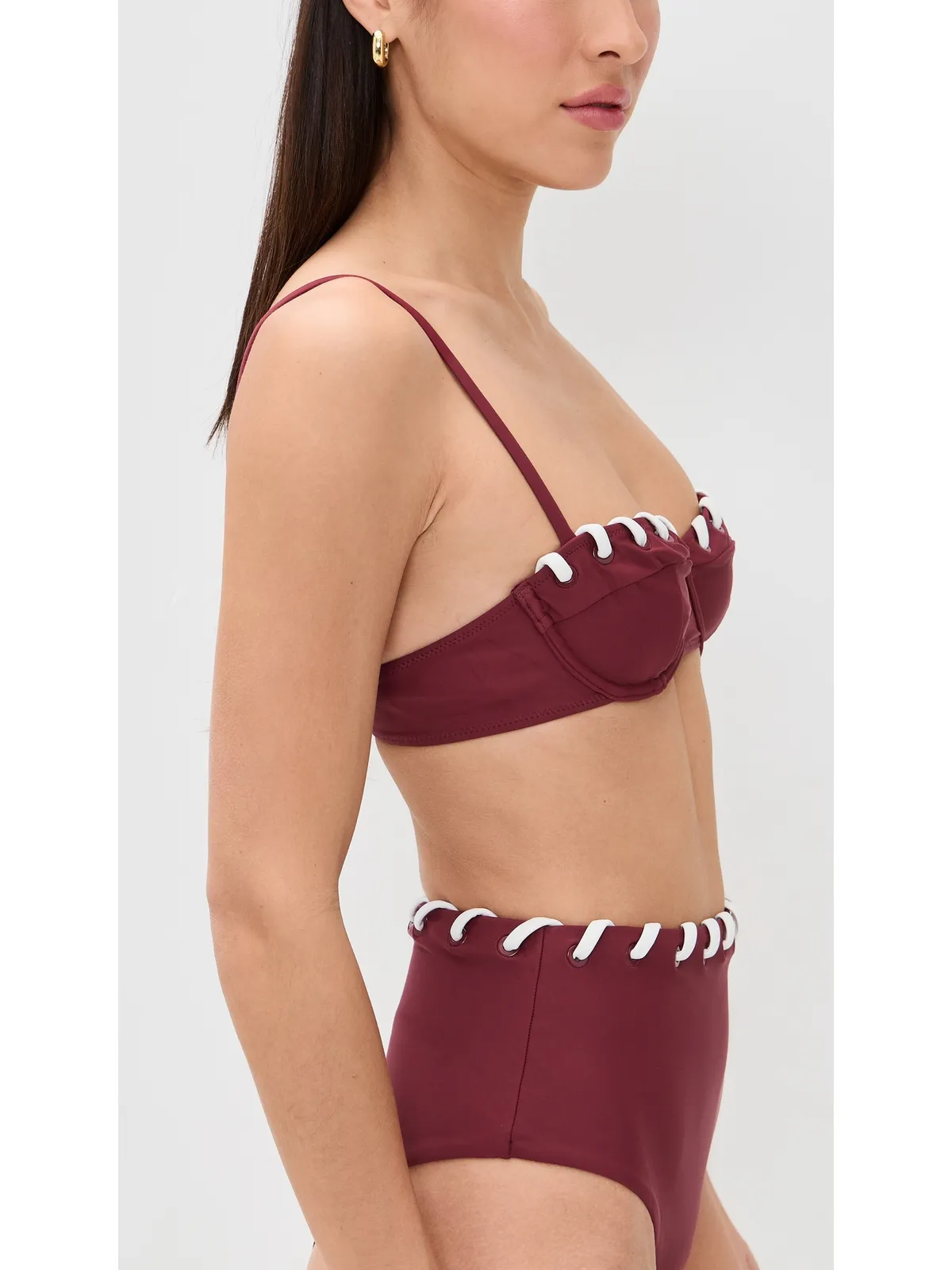 SIMKHAI Recca Balconette ビキニトップ オックスブラッド・マルチ - 画像4