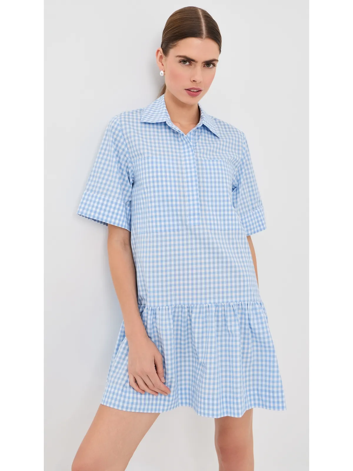 SIMKHAI Criss ミニドレス Cloud Gingham M - 画像2