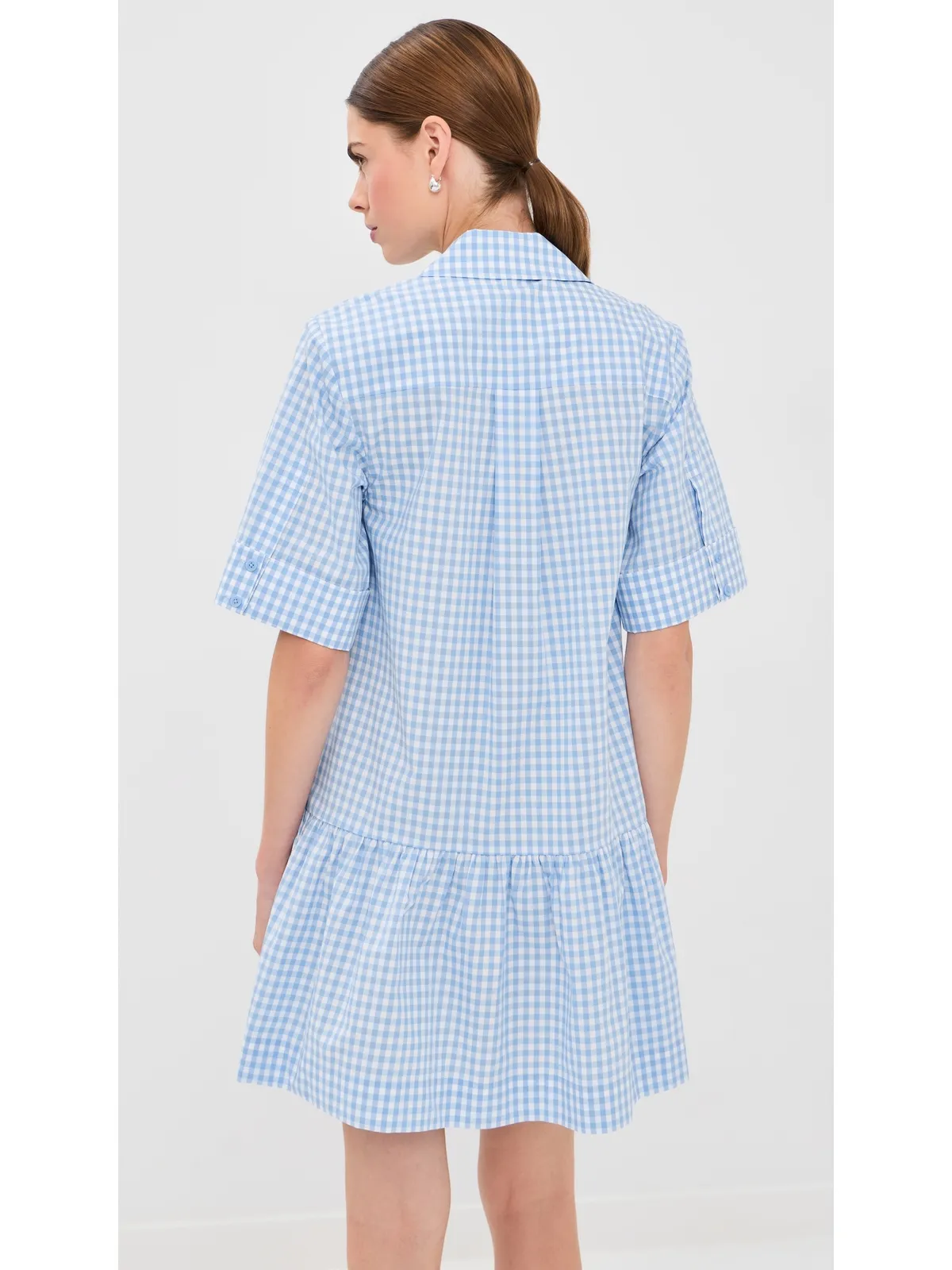 SIMKHAI Criss ミニドレス Cloud Gingham M - 画像3