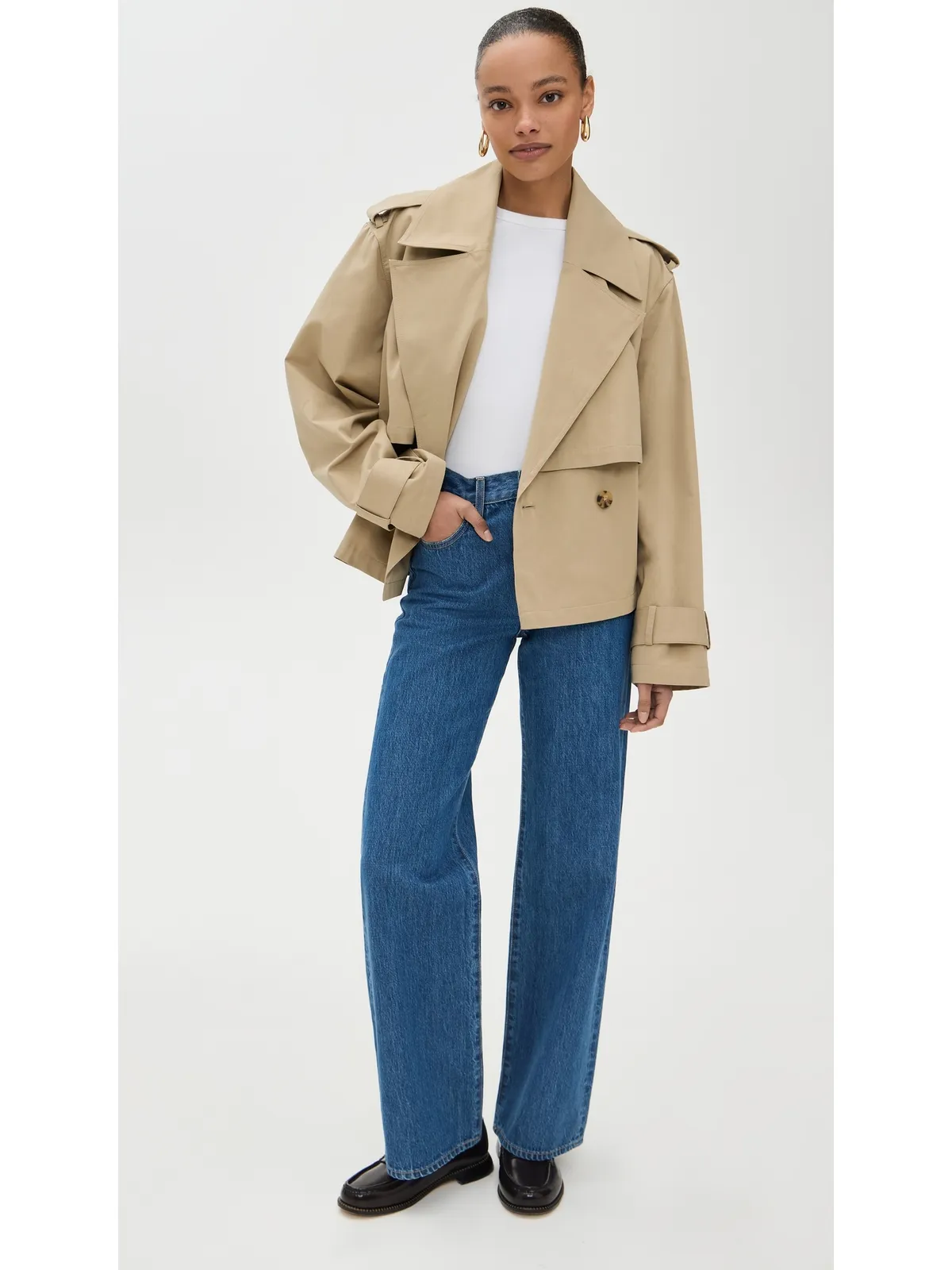 Joe's Jeans リズ クロップド トレンチコート - 画像5