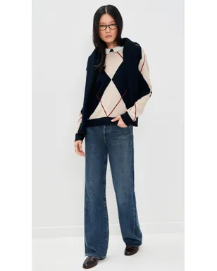 Joe's Jeans ジュード 襟付きセーター ネイビー×マルチアーガイル - サムネイル5
