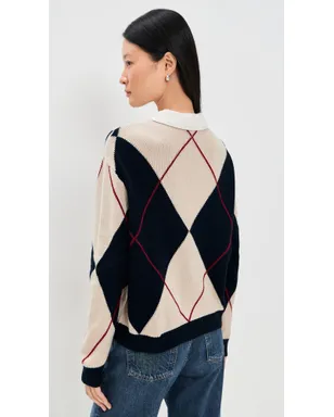 Joe's Jeans ジュード 襟付きセーター ネイビー×マルチアーガイル - サムネイル3