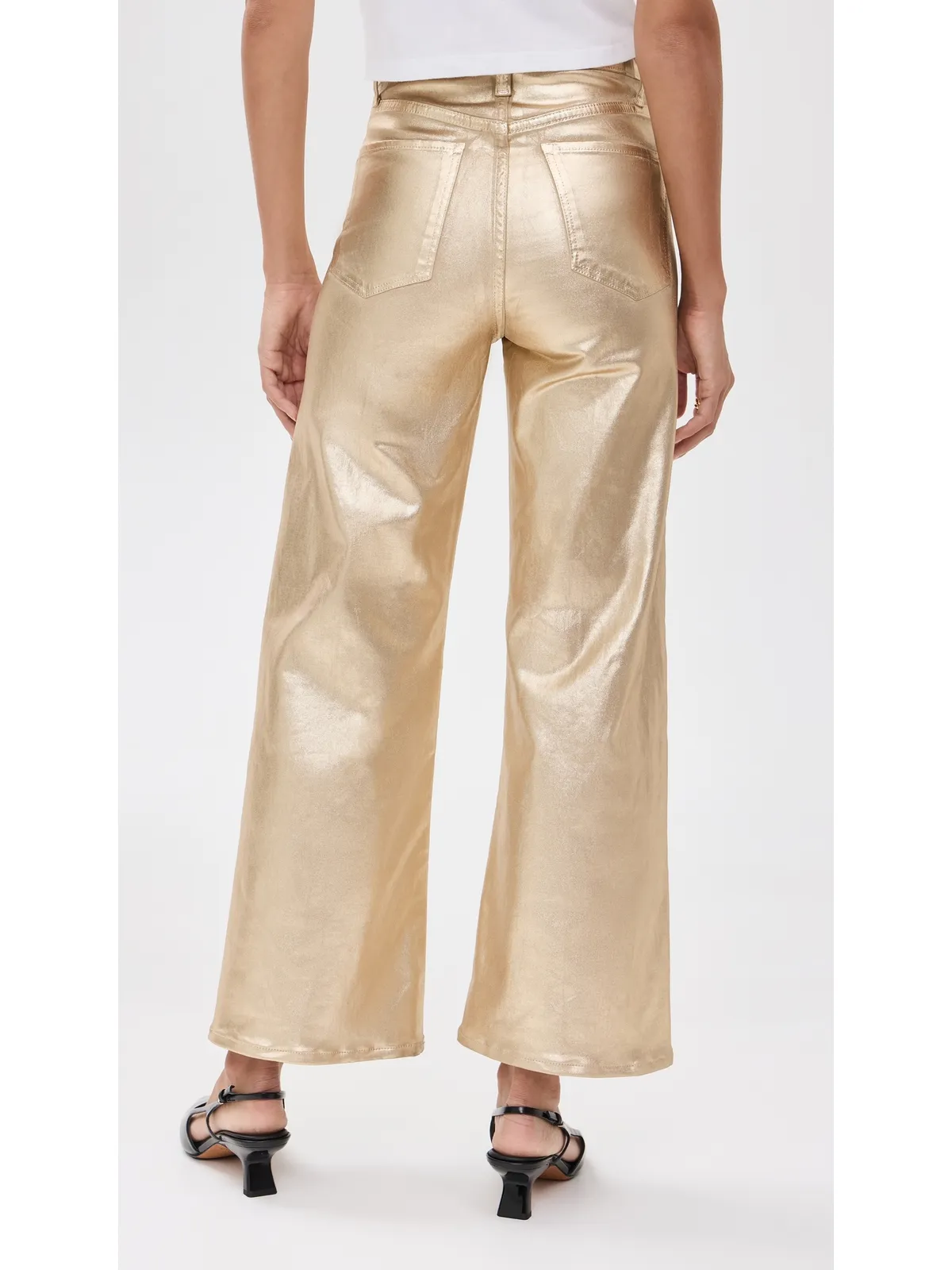 Joe's Jeans ミア ハイライズ ワイドアンクル フォイル ジーンズ - 画像3