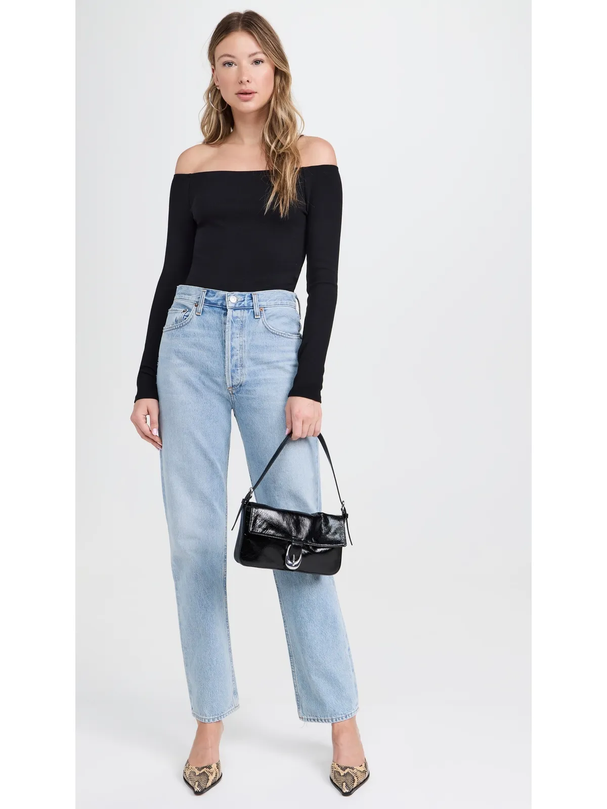 Joe's Jeans オフショルダートップ ブラック - 画像5