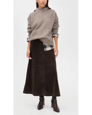 Joe's Jeans ザ・タヴィ ヴィーガン スエード スカート ダークチョコレート - サムネイル2
