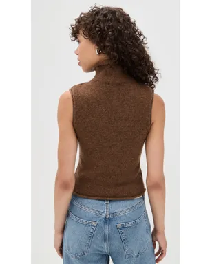 Joe's Jeans The Stevie Sleeveless Roll Neck Sweater Cinnamon - サムネイル3