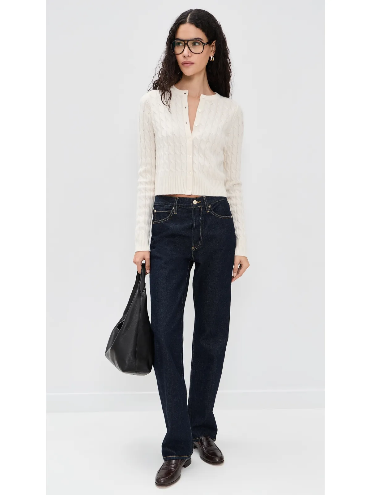 Joe's Jeans ケーブル編み カシミヤ カーディガン - 画像5