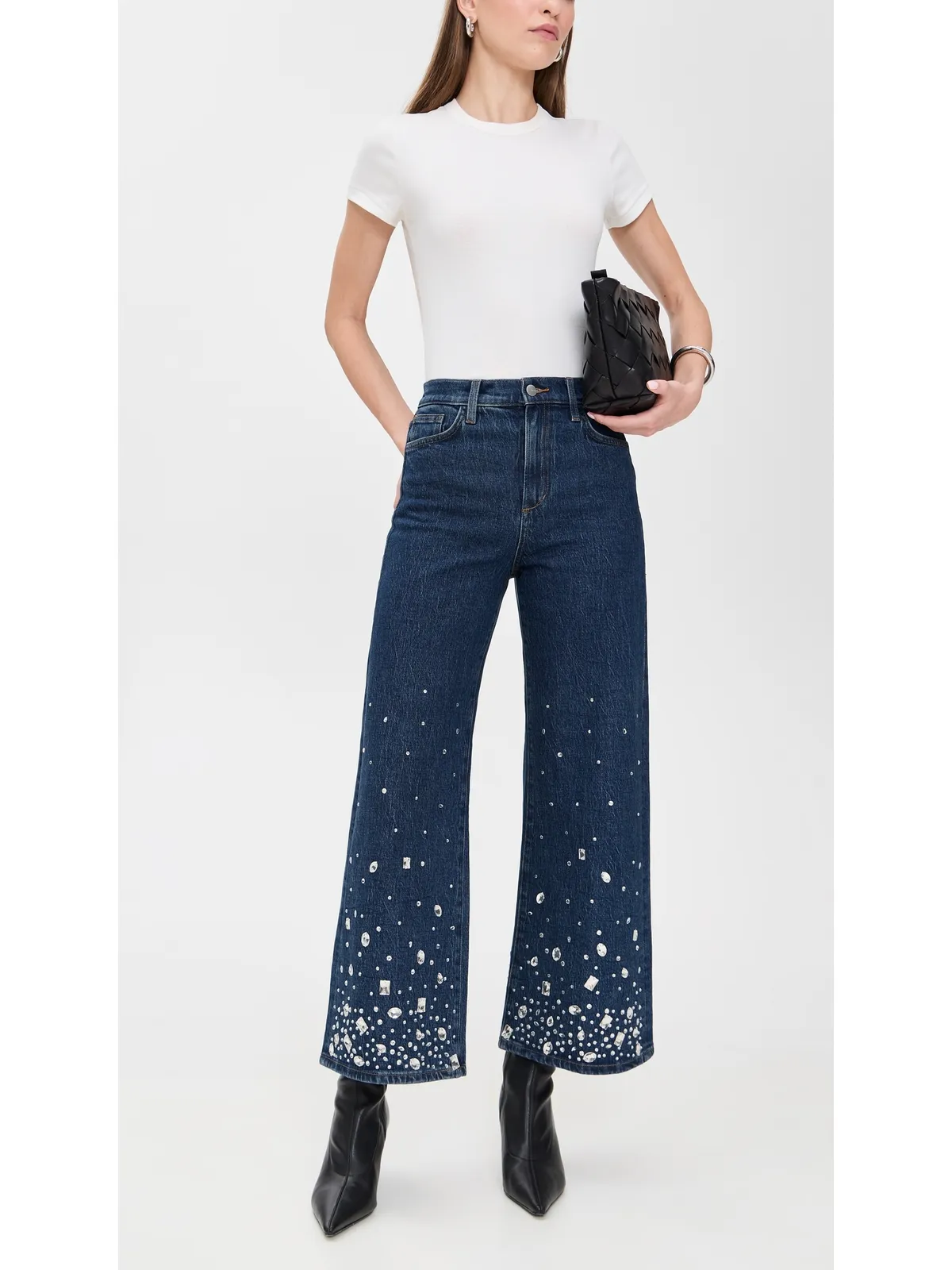 Joe's Jeans ミア アンクル ストーンエンベリッシュド ジーンズ クリスタルスカイ - 画像5