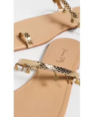 Johanna Ortiz ゴールドのエーテリアルウェーブス フラットサンダル - サムネイル6