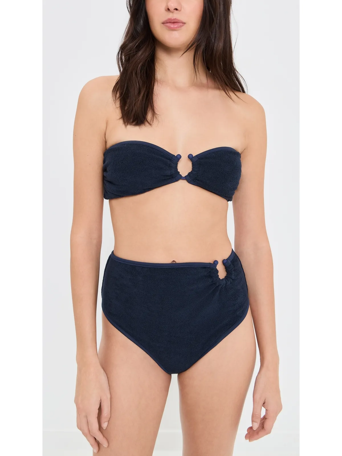 Johanna Ortiz テリー Navy Seawaters Bikini Top - 画像5