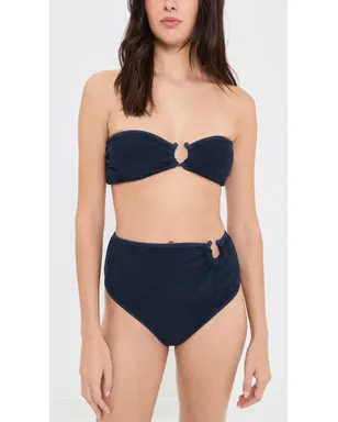 Johanna Ortiz テリー Navy Seawaters Bikini Top - サムネイル5