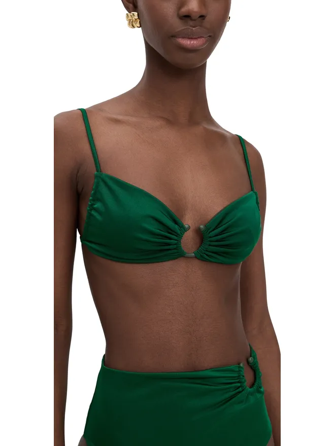 Johanna Ortiz Johanna Ortiz Sumatraグリーン タングルアップ ビキニトップの商品画像