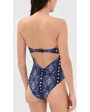 Johanna Ortiz ワンピース水着 Navy/Ecru - サムネイル3
