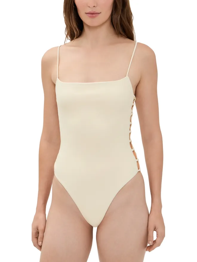 JADE SWIM JADE Swim ヘクサ ワンピース水着 アイボリーの商品画像