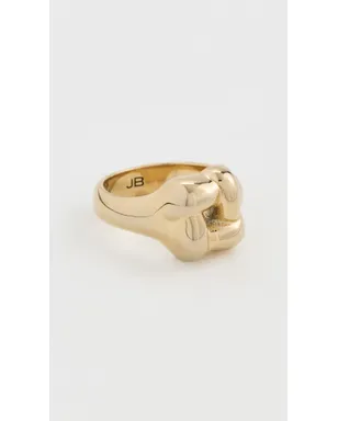 JENNY BIRD 編み込みスクエア・サインレットリング ゴールド仕上げ - サムネイル2