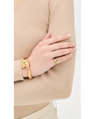 JENNY BIRD 編み込みスクエア・サインレットリング ゴールド仕上げ - サムネイル3