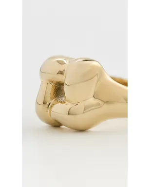 JENNY BIRD 編み込みスクエア・サインレットリング ゴールド仕上げ - サムネイル4