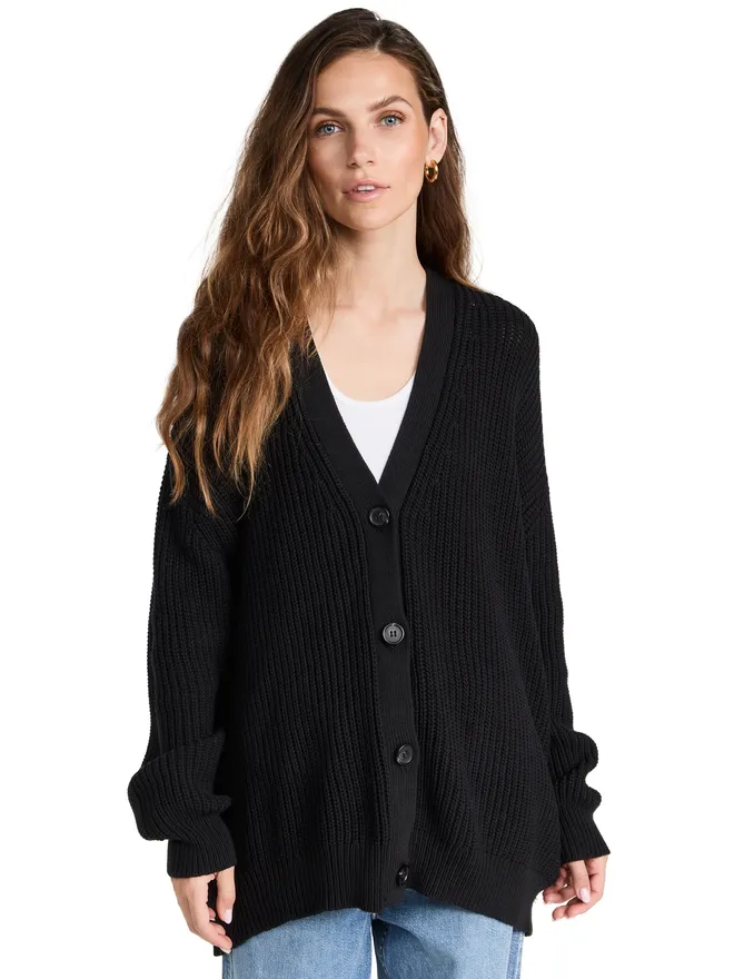 Jenni Kayne Jenni Kayne コットンコクーンカーディガン ブラックの商品画像