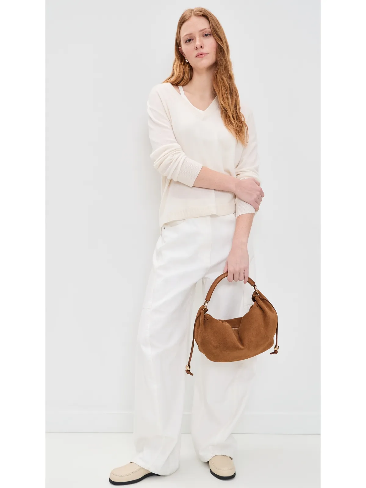 Jenni Kayne Flynn カシミヤ Vネック トップ - 画像5