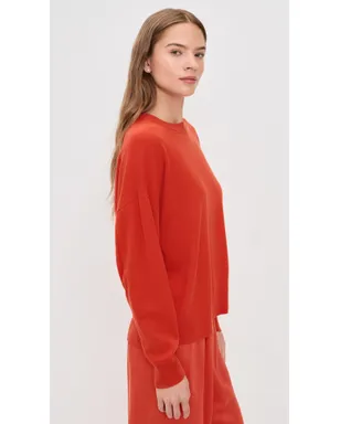 Jenni Kayne カシミヤ マリーナ クルーネック プルオーバー トマトカラー - サムネイル4
