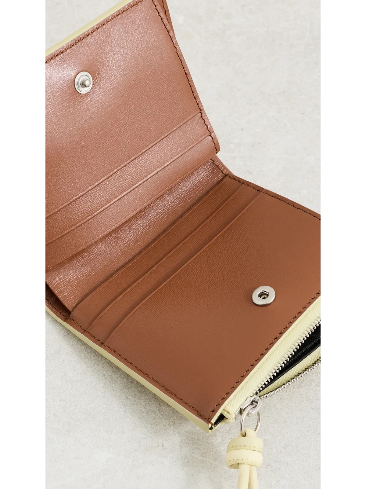 Jil Sander ミニ フレンチ ジロ ウォレット タン - 画像5