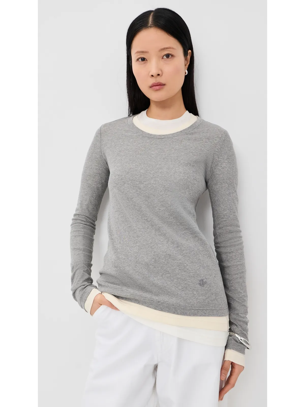 Jil Sander ロングスリーブ レイヤードTシャツ マルチカラー - 画像2