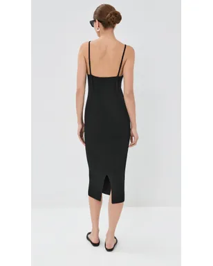 Jil Sander ノースリーブドレス ブラック 32 - サムネイル3