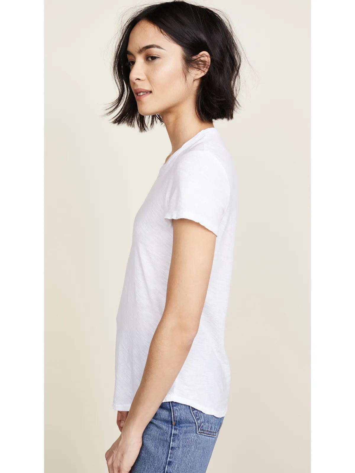James Perse シアー スラブ クルーネックTシャツ ホワイト - 画像4