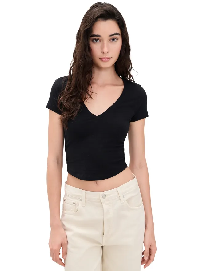 James Perse James Perse Vネック クロップドTシャツの商品画像