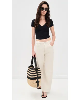 James Perse Vネック クロップドTシャツ - サムネイル5