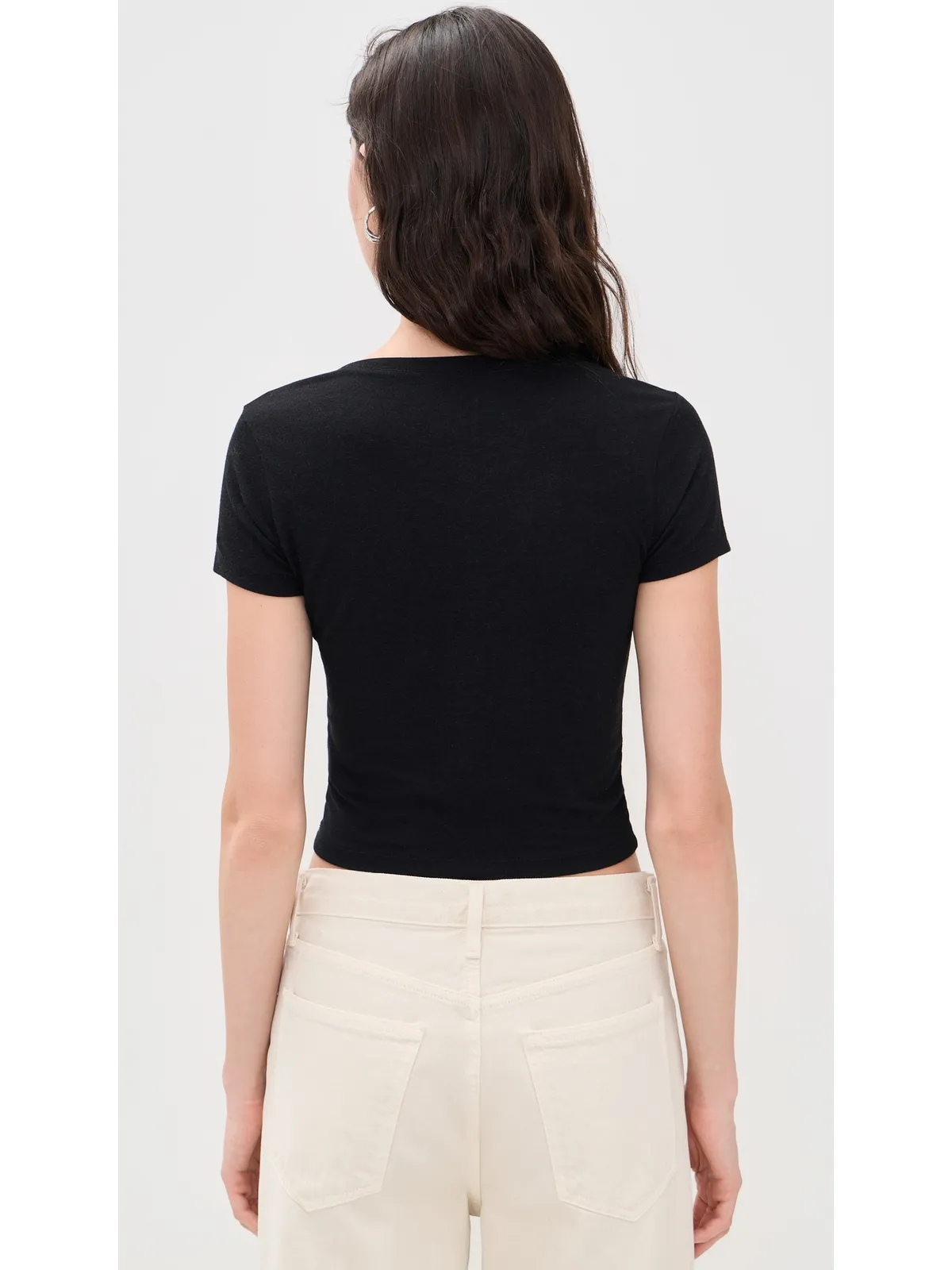James Perse Vネック クロップドTシャツ - 画像3