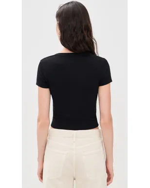 James Perse Vネック クロップドTシャツ - サムネイル3