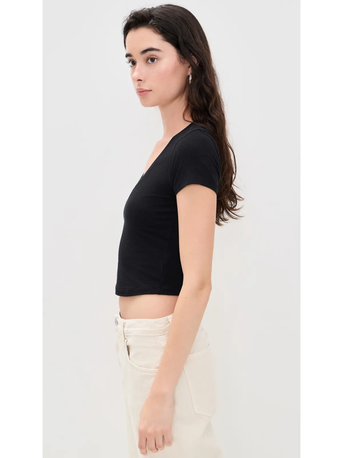James Perse Vネック クロップドTシャツ - 画像4