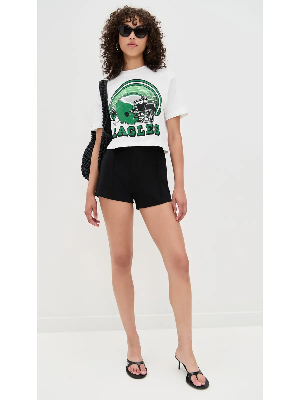 Junk Food イーグルスゲームタイム MN クロップTシャツ ヴィンテージホワイト - 画像5