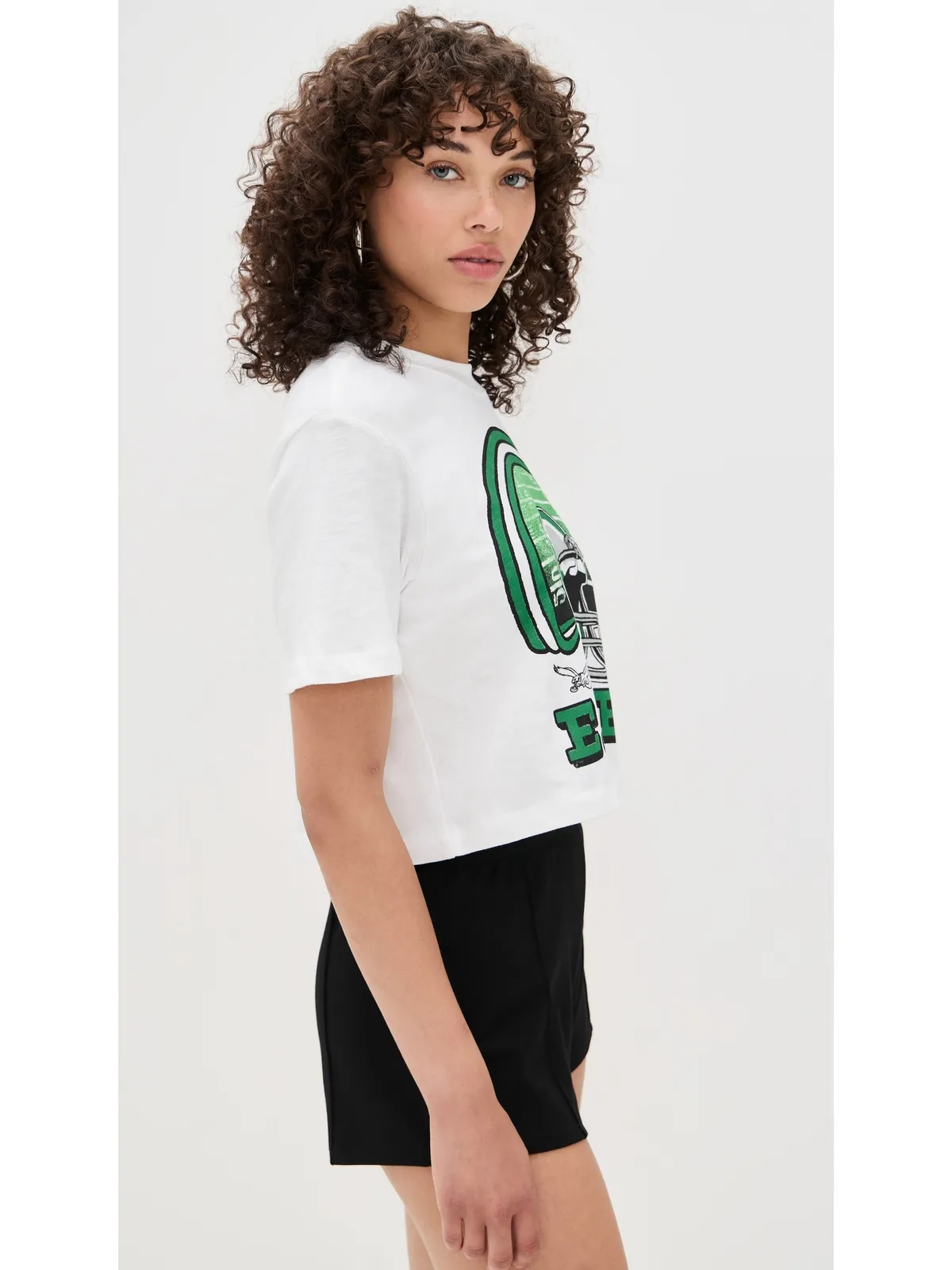 Junk Food イーグルスゲームタイム MN クロップTシャツ ヴィンテージホワイト - 画像4