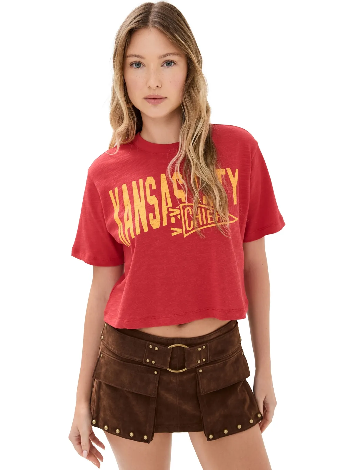 Junk Food チーフス クロップドTシャツ - 画像1