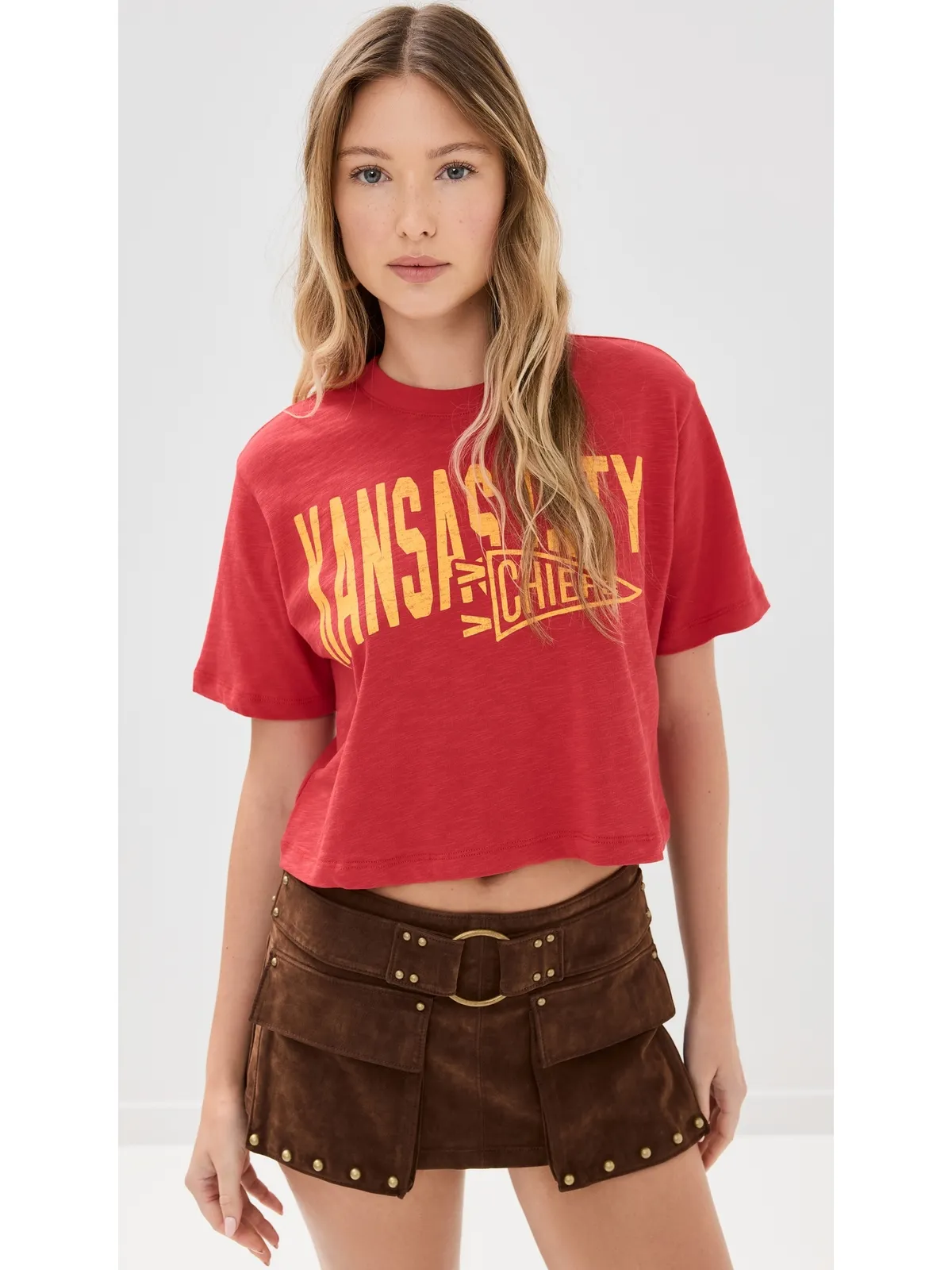 Junk Food チーフス クロップドTシャツ - 画像2