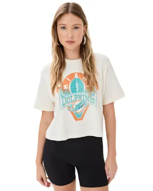 Junk Food ドルフィンズ クロップドTシャツ - サムネイル1