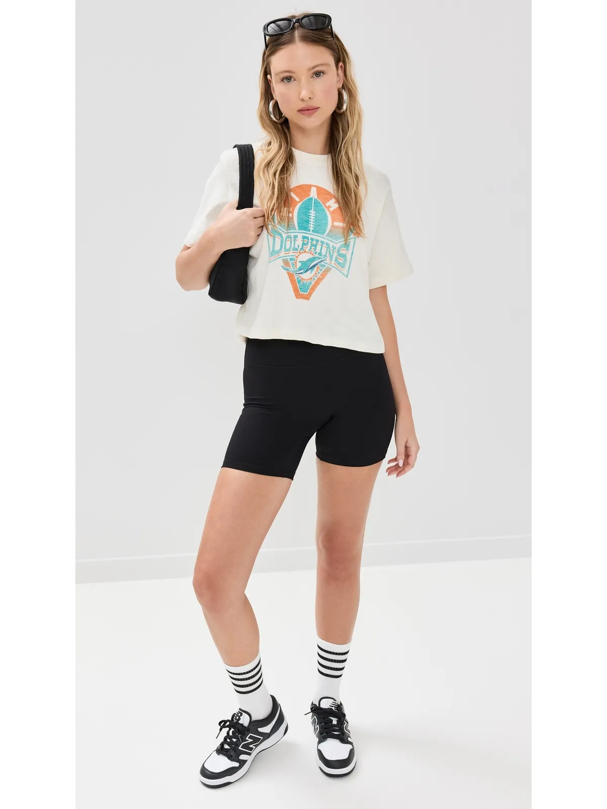 Junk Food ドルフィンズ クロップドTシャツ - 画像5