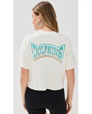 Junk Food ドルフィンズ クロップドTシャツ - サムネイル3