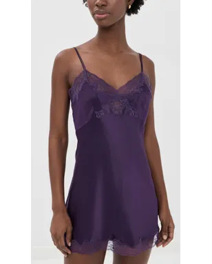 Only Hearts シルクシャルムーズ ミニスリップドレス プラム - サムネイル2