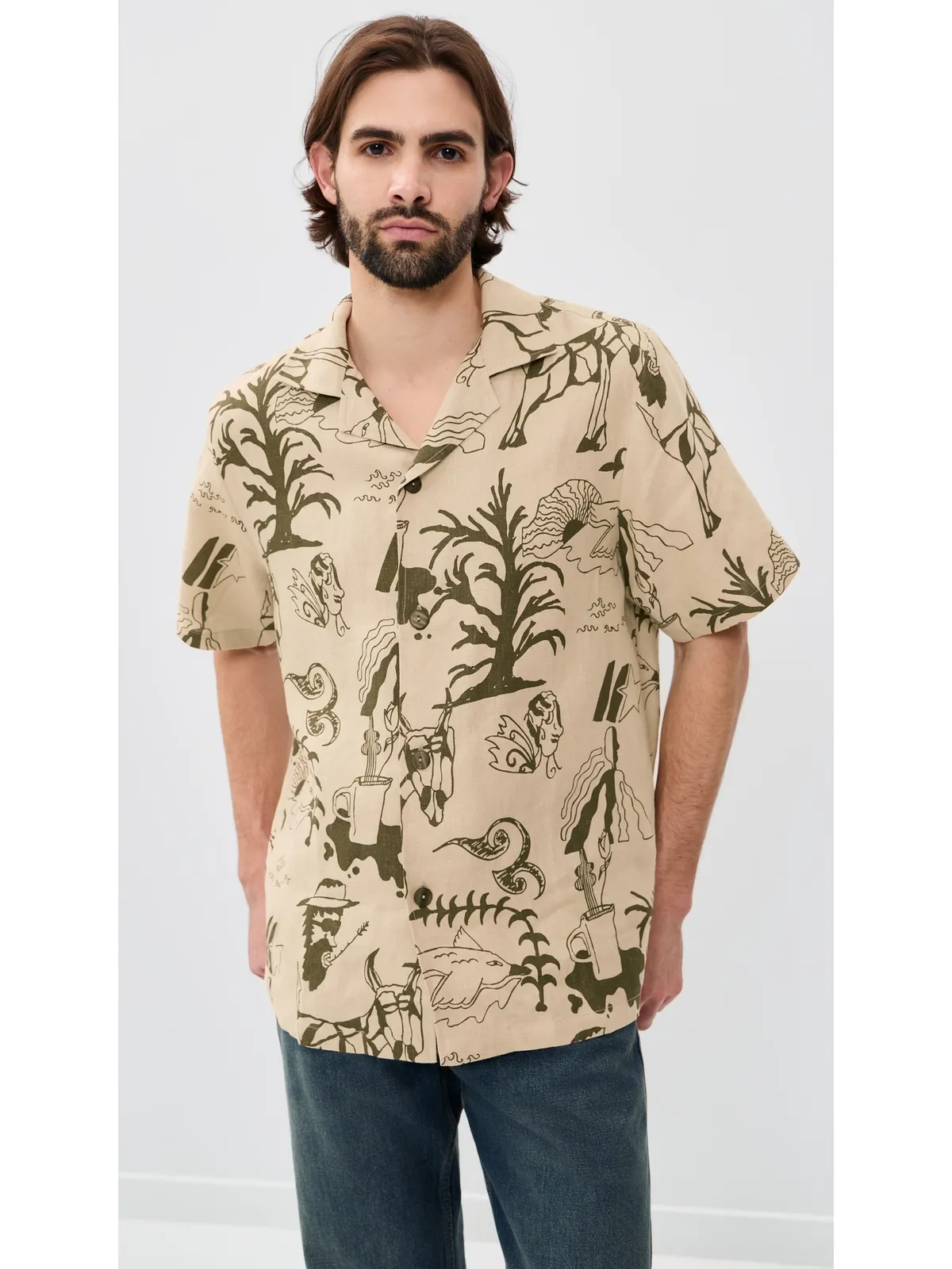 OAS ポラン Cuba シャツ Beige - 画像2
