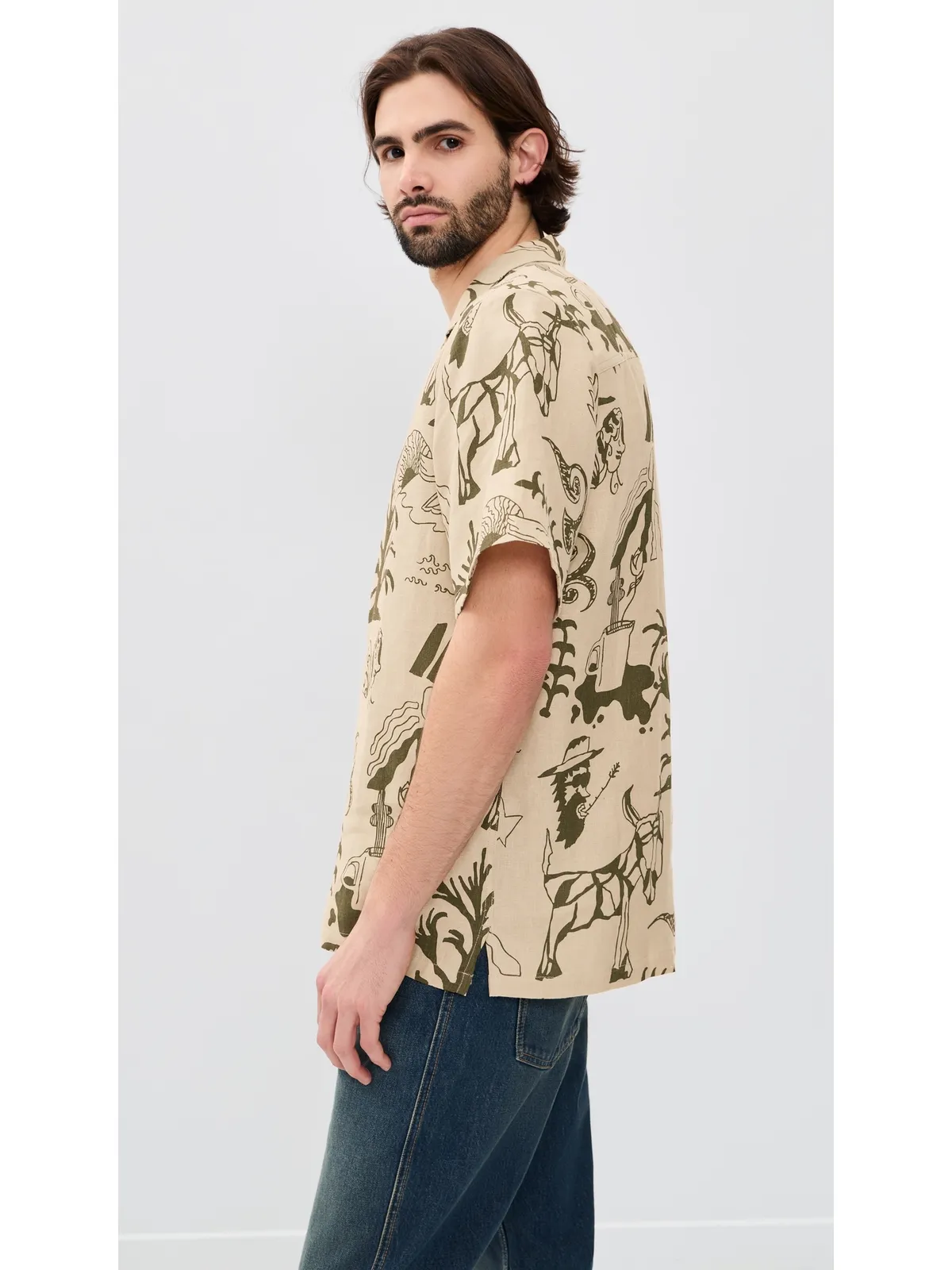OAS ポラン Cuba シャツ Beige - 画像4