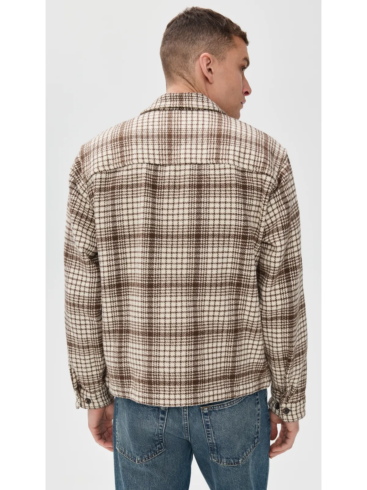 Obey アーカー ジップフランネルシャツジャケット アンブリーチド マルチ - 画像3