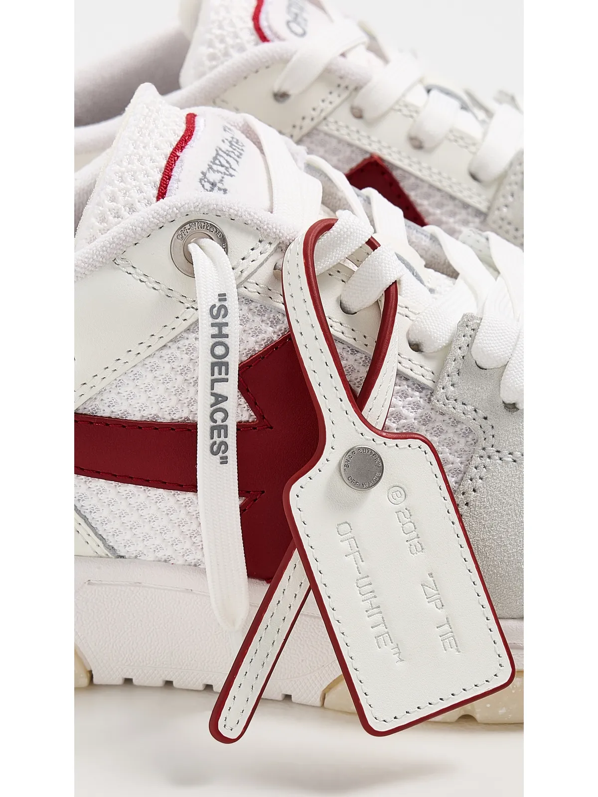 Off-White Slim Out of Office スニーカー ホワイト/ストロベリーレッド - 画像6