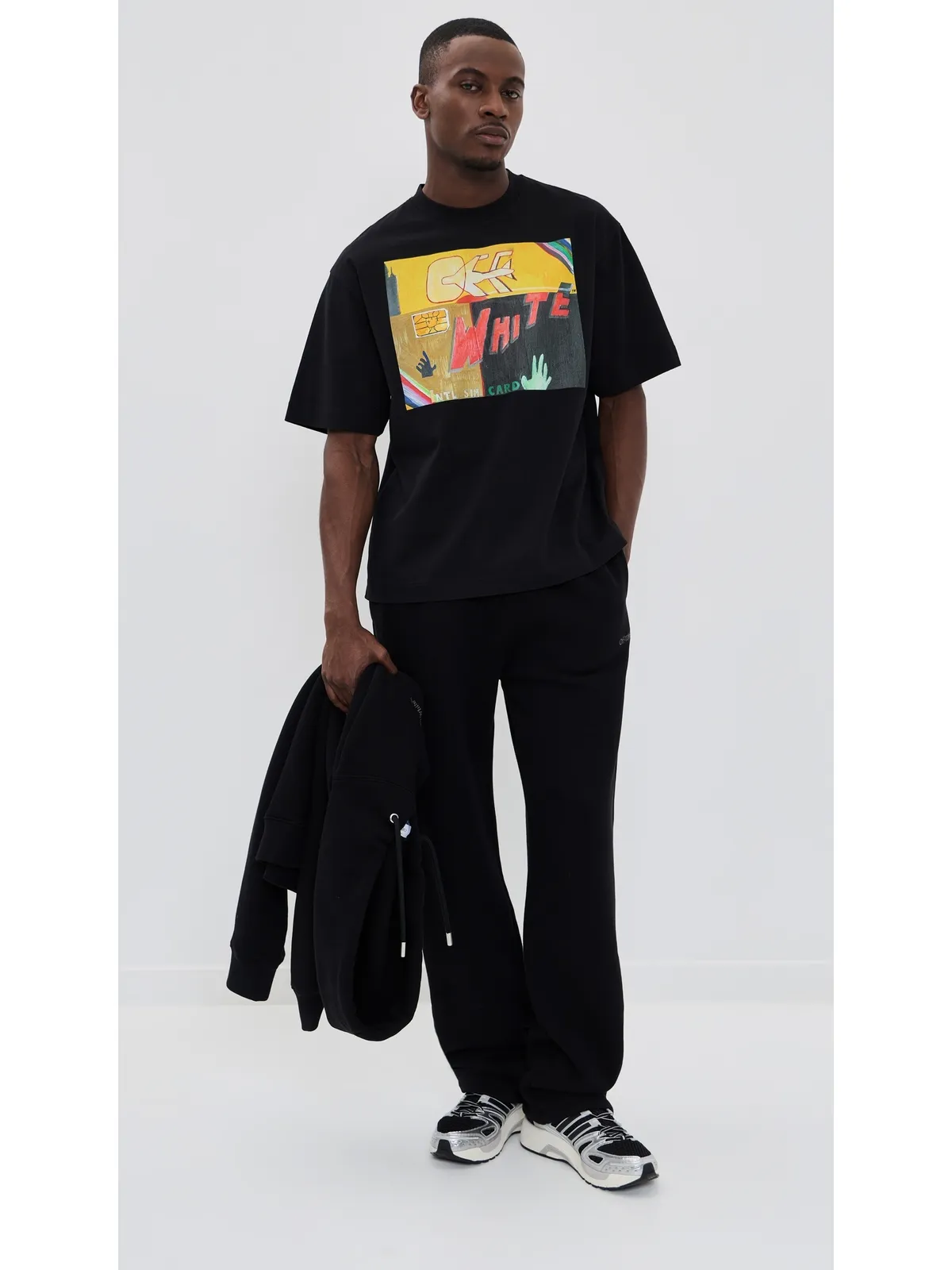 Off-White Shimada ロゴ スケートTシャツ ブラック/ホワイト - 画像5
